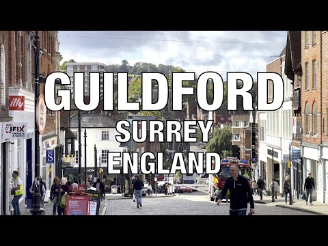 Guildford Town Centre, Surrey, UK, England 🇬🇧, 4K HDR