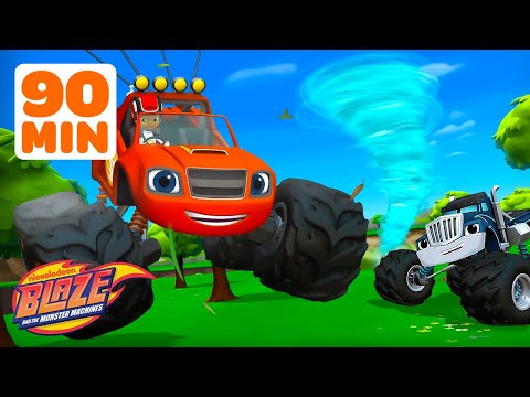 Blaze Gets Trapped in a Whirlwind, Flies Through Lasers & MORE! 🌪️ | Blaze and the Monster Machines