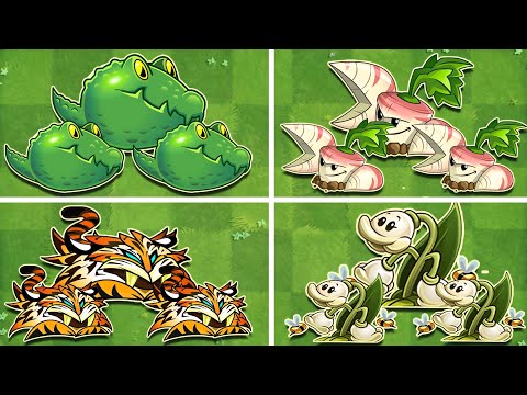 4 Random Animal Team Plants Battlez - Who Will Win? - PvZ 2 Plants vs Plants