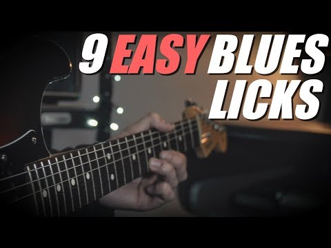 Beginner Blues Guitar Lesson | 9 EASY Blues Licks You Should Know!