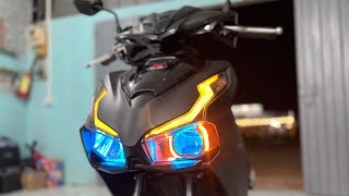 Airblade 2023 Độ Bi T-Rex 3.0 Vuông Độc Đáo Tại T23Shop Cần Thơ