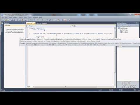 Visual Basic 2010 Express Edition - Tutorial 1 (Getting started)