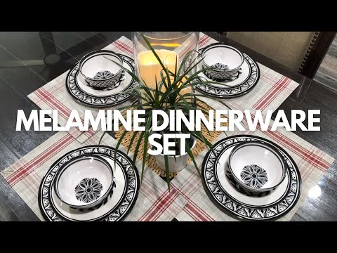 12 Piece Melamine Dinnerware Set - Complete Your Table Setting!