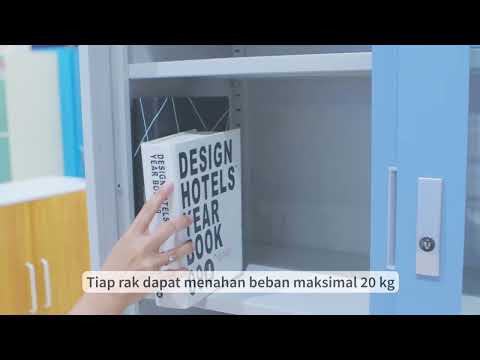 Gambar Krisbow Lemari Arsip Kantor Besi 2 Pintu - Biru