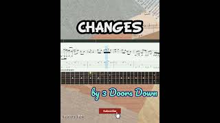 Best part of Changes by 3 Doors Down Easy Fingerstyle Guitar Tutorial Tabs