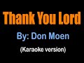 THANK YOU LORD - Don Moen (karaoke version)