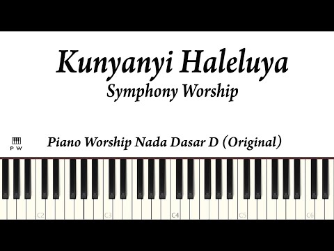 Symphony Worship - Ku Nyanyi Haleluya Karaoke Piano | Synthesia Ku Nyanyi Haleluya
