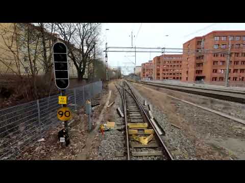 Värtan-Arboga från förarplats / Cabinerit / Führerstandsmitfahrt