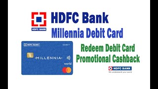 Redeem HDFC Bank Promotional Cashback Points | Millennia Debit Card Points |