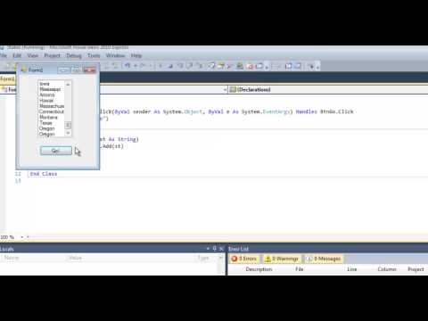 Visual Basic Sub Procedure Example Using A List Box Tutorial Pt 1