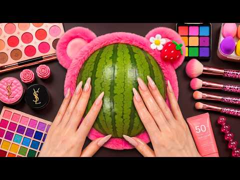 ASMR Makeup on Watermelon (No Talking)