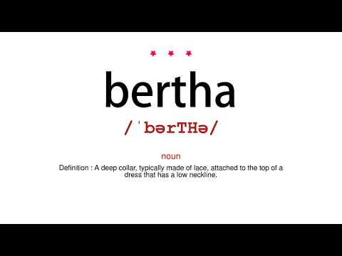 How to pronounce bertha - Vocab Today