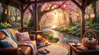 A Quiet Easter Morning 🌸 Cozy Forest Cabin & Soft Piano Ambience