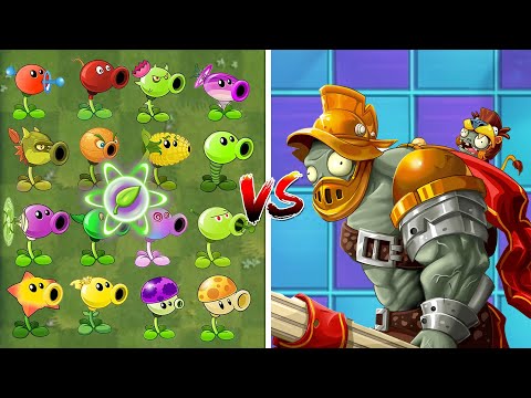 Every Pea Plants 3 Power Up Vs Gladiator Gargantuar Zombie - Who Will Win - PvZ 2 Challenge