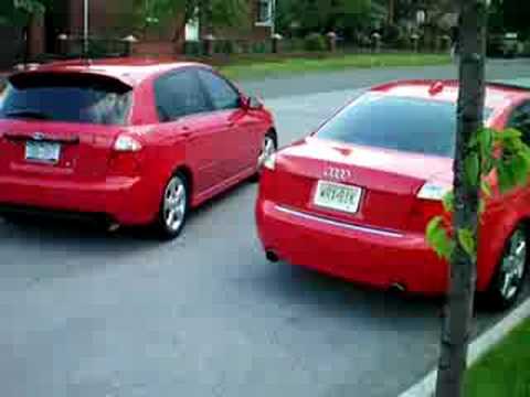 Kia spectra5 with headers and magnaflow exhaust