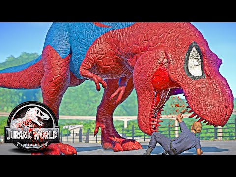 SPIDER-MAN T-REX vs IRON MAN I-REX, VENOM, JOKER Dinosaurs Fight & Escape 🌍 JURASSIC WORLD EVOLUTION