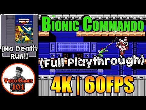 Bionic Commando NES | No Death Playthrough | 4K 60FPS | Video Games 101