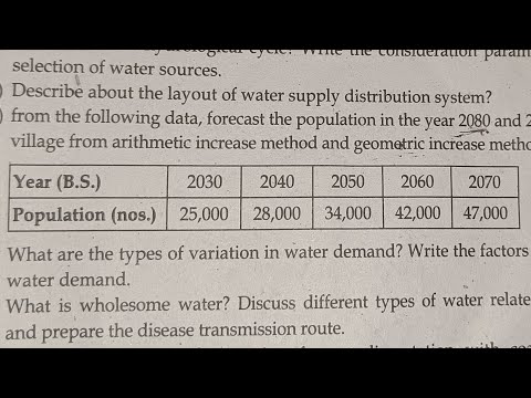 FORECAST THE POPULATION OF GIVEN YEAR || WATER SUPPLY 4T SEM NUMERICAL @Er.dipesh186