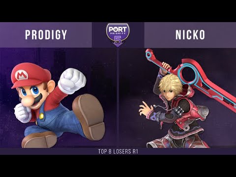 Port Priority 5 - Armada | Prodigy (Mario) vs. Demise | Nicko (Shulk) - Top 8 Losers R1