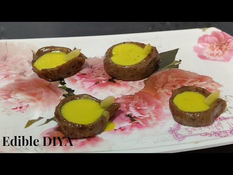 khajur diya | Edible diya | No bake diya tart | no mould diya tart | delectable deits