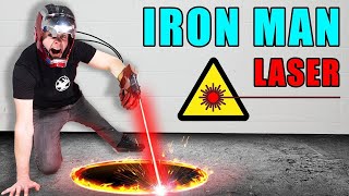 We Made IRON MAN'S LASER and it can CUT THROUGH STEEL!