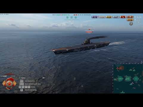 World of Warships Soviet CV Nakhimov skip bombers attack