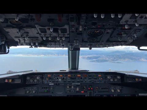 Full video from cockpit, flying by Cap-Ferrat & low pass by Nice, The French Riviera - Boeing 737