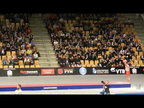 DEN Lasse Soerensen Prelim 1st Pass 2015 World Champs Tumbling