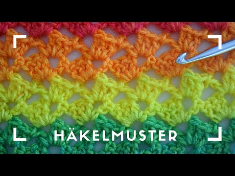 Einfaches Häkelmuster | Schräge Granny häkeln