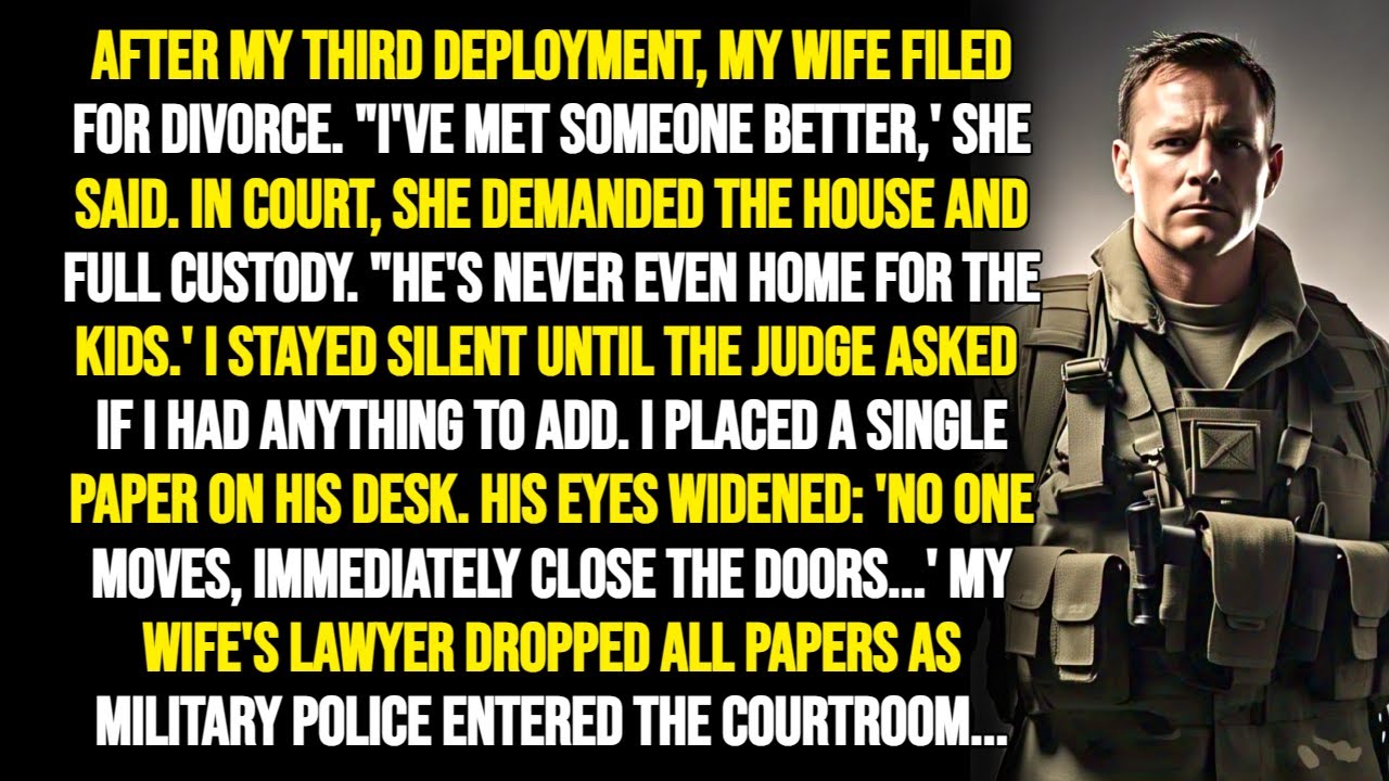 My Wife Demanded Divorce After My Third Deployment—Then I Placed One Document That Changed It ALL...