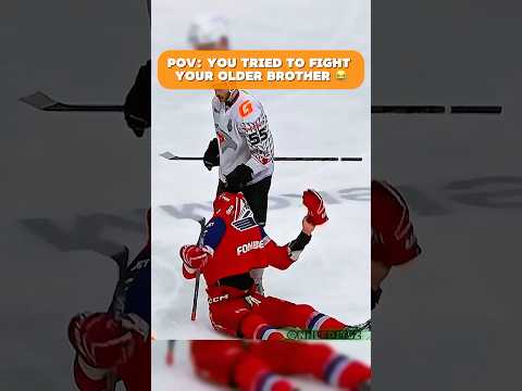 It's funny how Bereglazov is just sitting there defeated 😂 #nhl #khl #hockey #sports #shorts