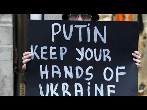 Protestas en Serbia contra la criminal guerra rusa en Ucrania