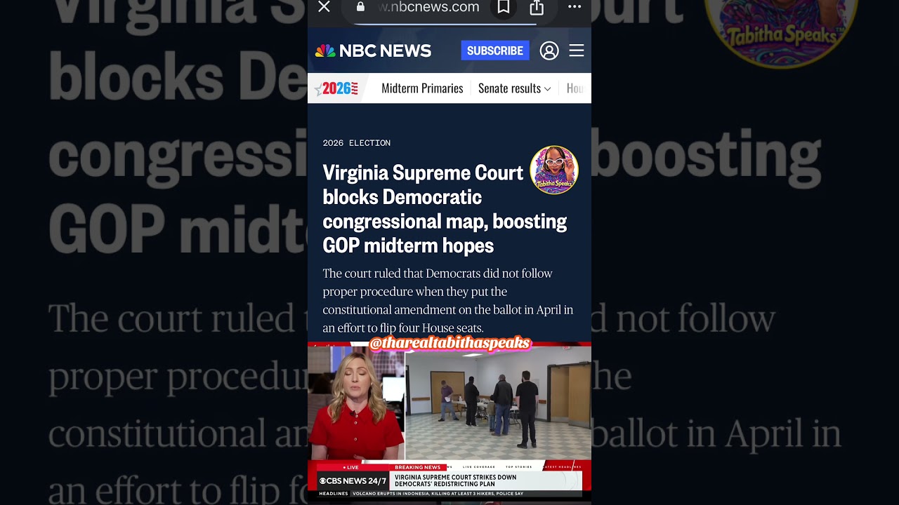 Virginia Supreme Court Strikes Down New Redistricting Map!