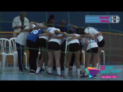 Handebol Guarujá 24 x 16 Atibaia - Semifinal Jogos Abertos 2018 - Sub-20 Feminino