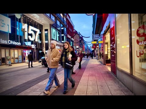 Stockholm Twilight Walk 🇸🇪 | After-Work Rush on Drottninggatan → Dalagatan (4K)
