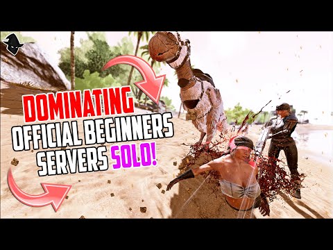 TAKING OVER ARK'S Official Beginner Cluster SOLO! | ARK: Official PvP!