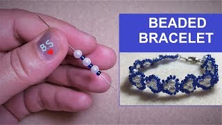 Blue and Pearl bracelet - low music