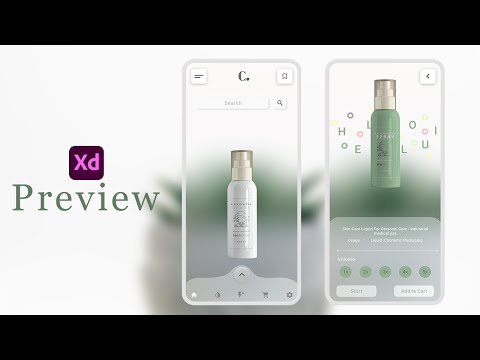 E-Commerce App Design Preview in Adobe Xd (Wireframe/mockup + Prototype )