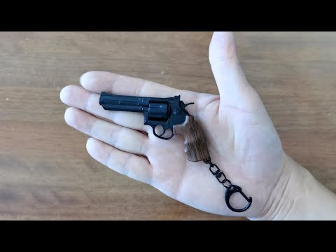 Mini Colt 357 Revolver Keychain Unboxing 2023 -  Miniature Toy Gun in 1:4 Scale