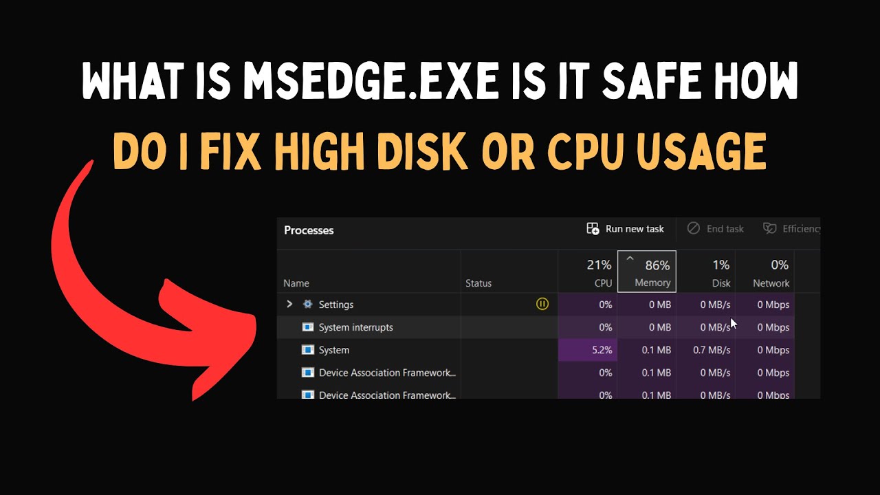 What is msedge exe Is it Safe How do I fix high Disk or CPU usage