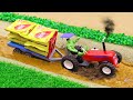 Mini Tractor Transporting Radha Krishna Trolly Gauri Ganesh Murti Durga Navratri Water Tanker