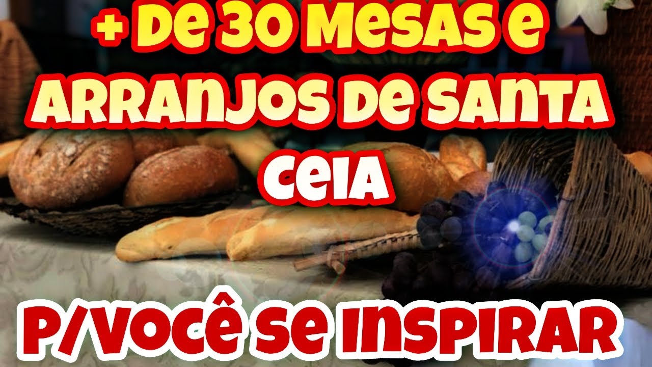 Arranjos Para Santa Ceia do Senhor (Lindas Mesas) Mesa de Santa Ceia Simples Mesa de Santa Ceia