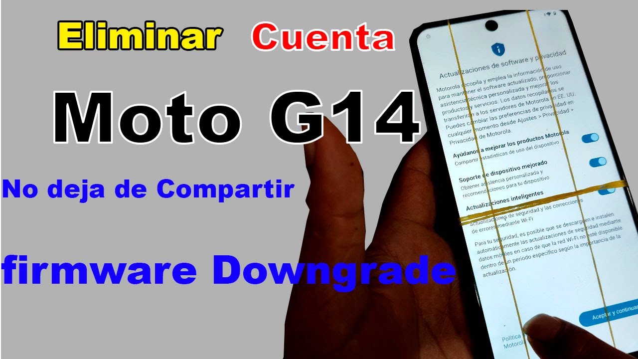 Eliminar cuenta de Google en Motorola Moto G14 | Android 13-14