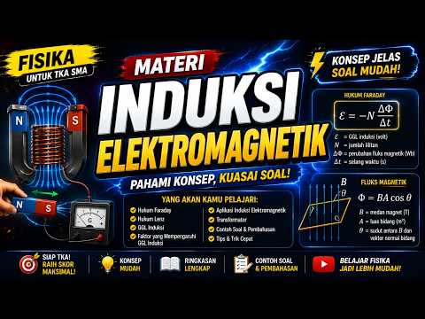 INDUKSI ELEKTROMAGNETIK : Fluks Magnet, Garis Gaya Magnet - Materi Fisika SMA, TKA SMA | Part 1