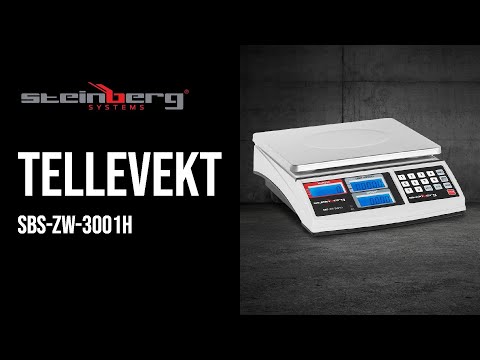 video - B-varer Tellevekt - 30 kg/1g - Hvit