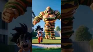 Mischievous Goku Stacks 1,000 Burgers into a Giant King Kong That Wrecks the House