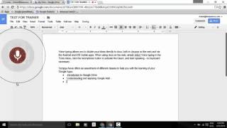 Issue commands when voice typing in Google Docs