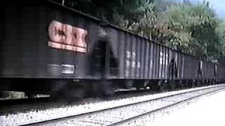 preview picture of video 'CSX Coal Train at Crown Hill, W.Va. on 9-11-1992'