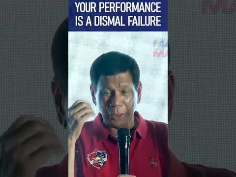 BONGBONG MARCOS YOUR PERFORMANCE IS A DISMAL FAILURE #duterte #bbm