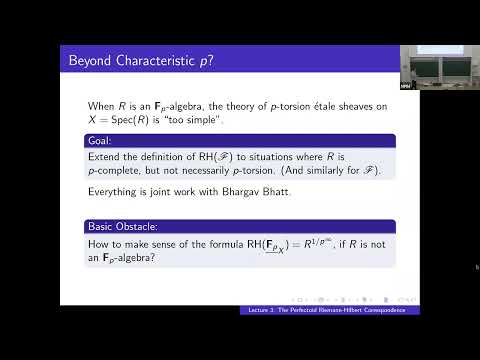 Jacob Lurie: A Riemann-Hilbert Correspondence in p-adic Geometry Part 3